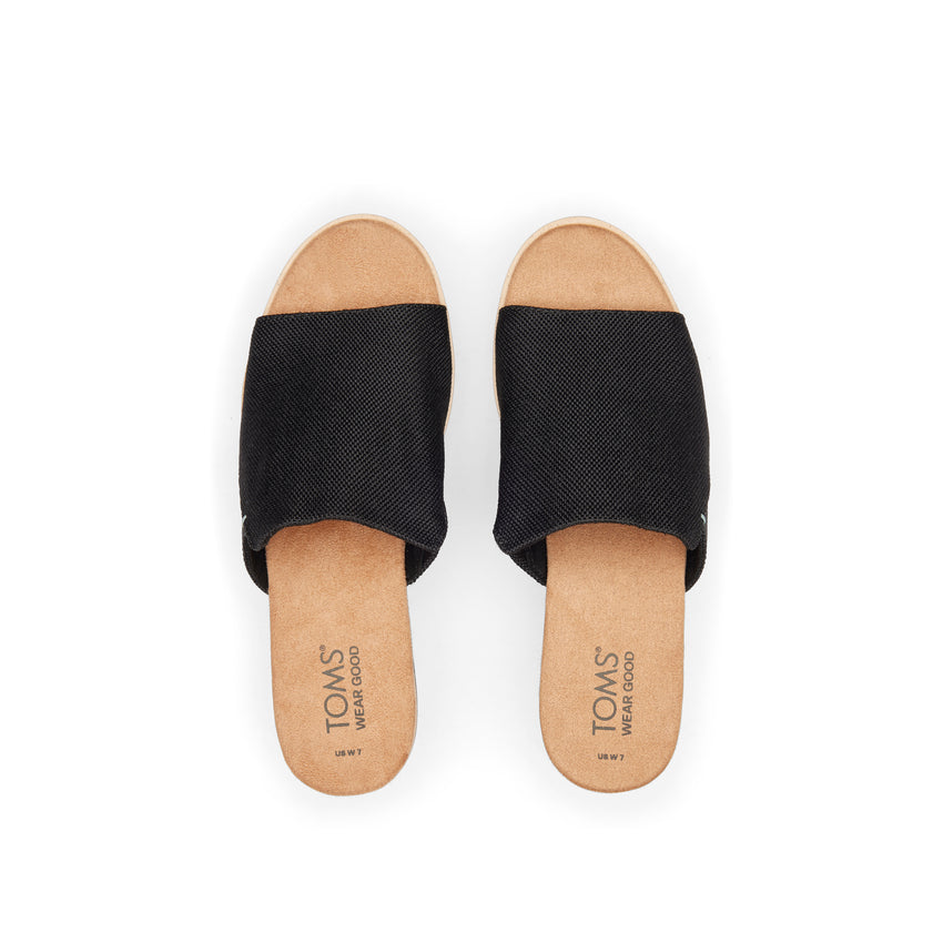 Diana Canvas Mule Wedge Sandal