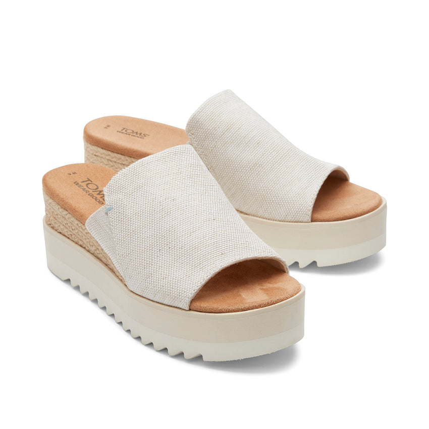 Diana Canvas Mule Wedge Sandal
