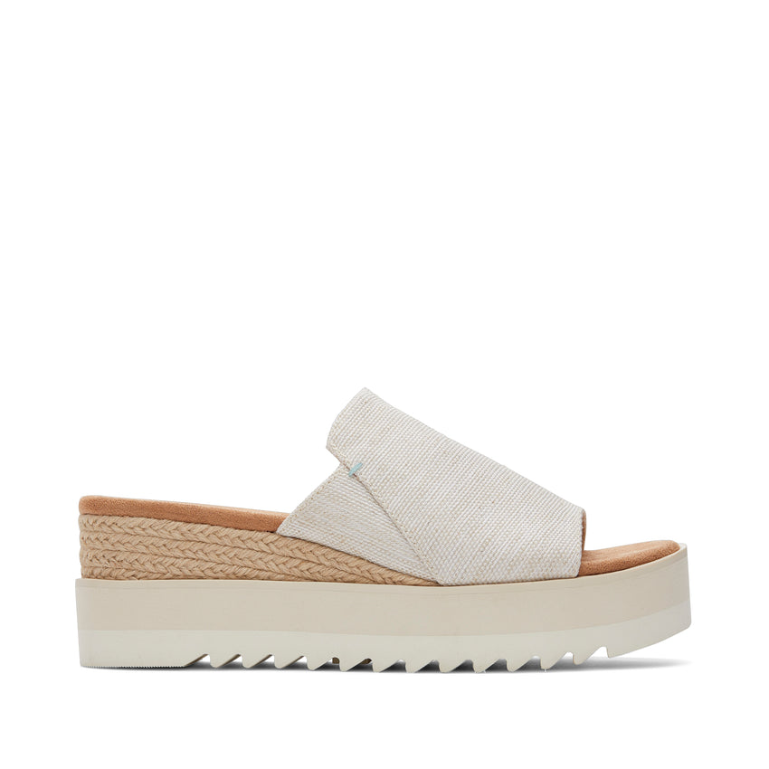 Diana Canvas Mule Wedge Sandal