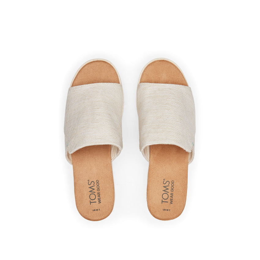 Diana Canvas Mule Wedge Sandal