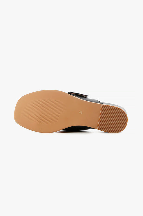Side Buckle Wedge Sandals