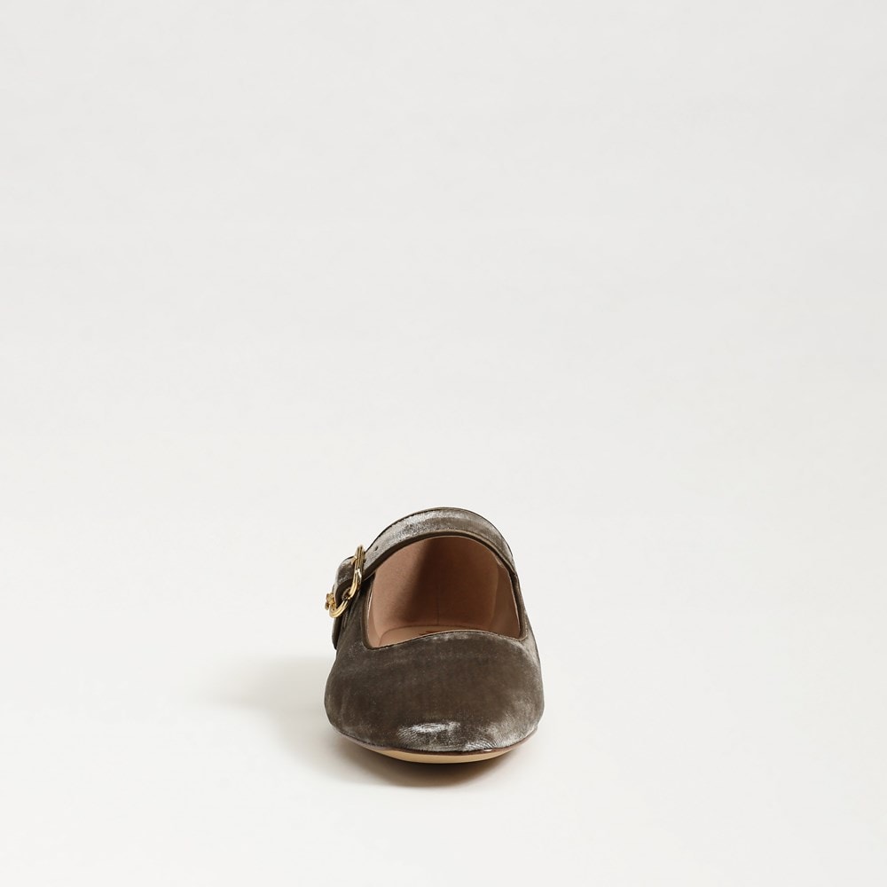 Michaela Velvet Mary Jane Flats