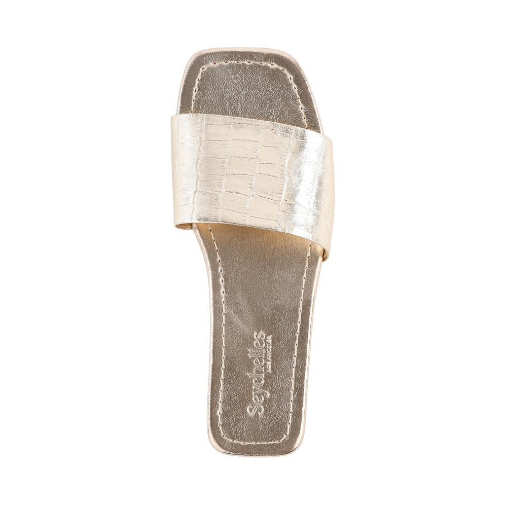Paris Metallic Slide Sandals