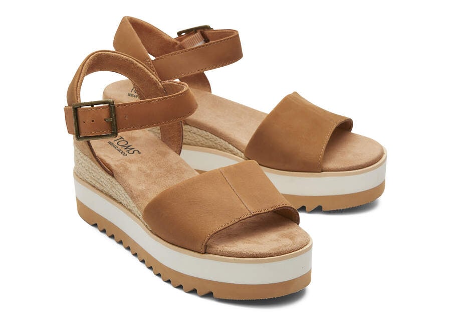 Diana Leather Wedge Sandal