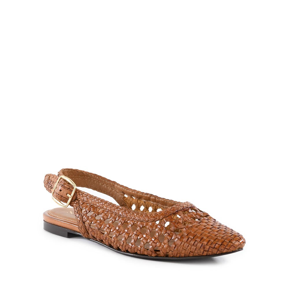 Avalon Crochet Leather Flats