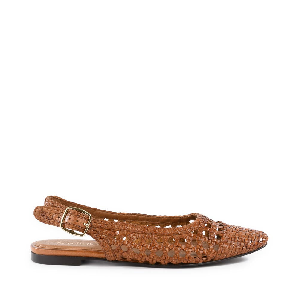Avalon Crochet Leather Flats