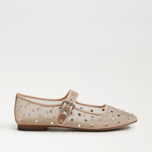 Michaela Shine Studded Mesh Mary Jane