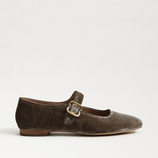 Michaela Velvet Mary Jane Flats