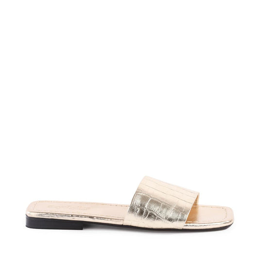 Paris Metallic Slide Sandals