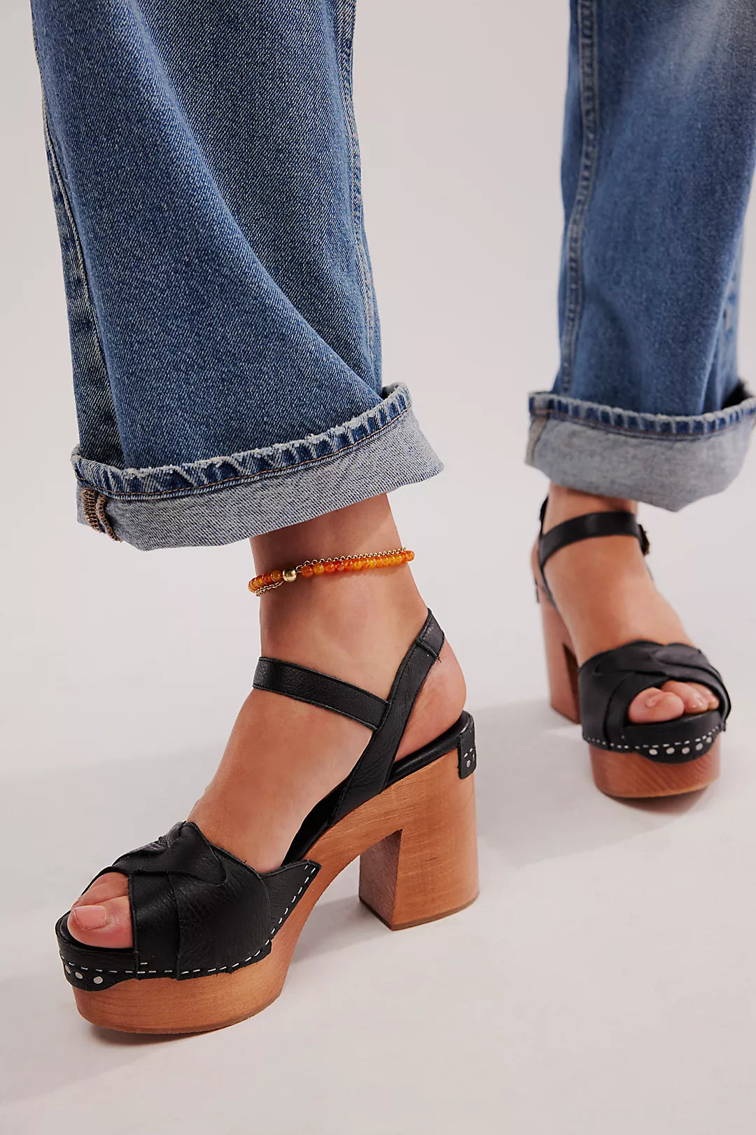 Orion Woven Clog Platform Sandal